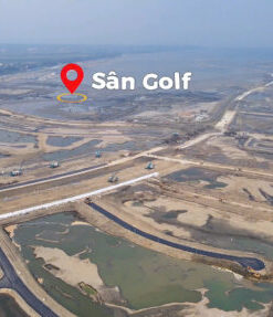 Sân golf vinhomes cần giờ nhìn từ trên cao