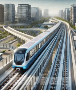 Phối cảnh 3D mô phỏng tuyến Metro số 2, hình ảnh mang tính minh họa, không phải ảnh thi công thực tế.