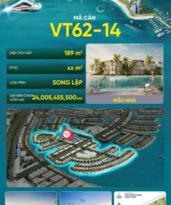 Bán căn Vip VT62-14 biệt thự song lập, phía sau nhà là bãi biển, không gian nghỉ dưỡng trong lành, lý tưởng an cư kết hợp đầu tư sinh lời